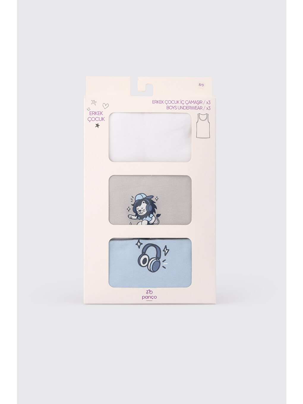 Karışık Erkek Çocuk 3'lü Atlet Set-2