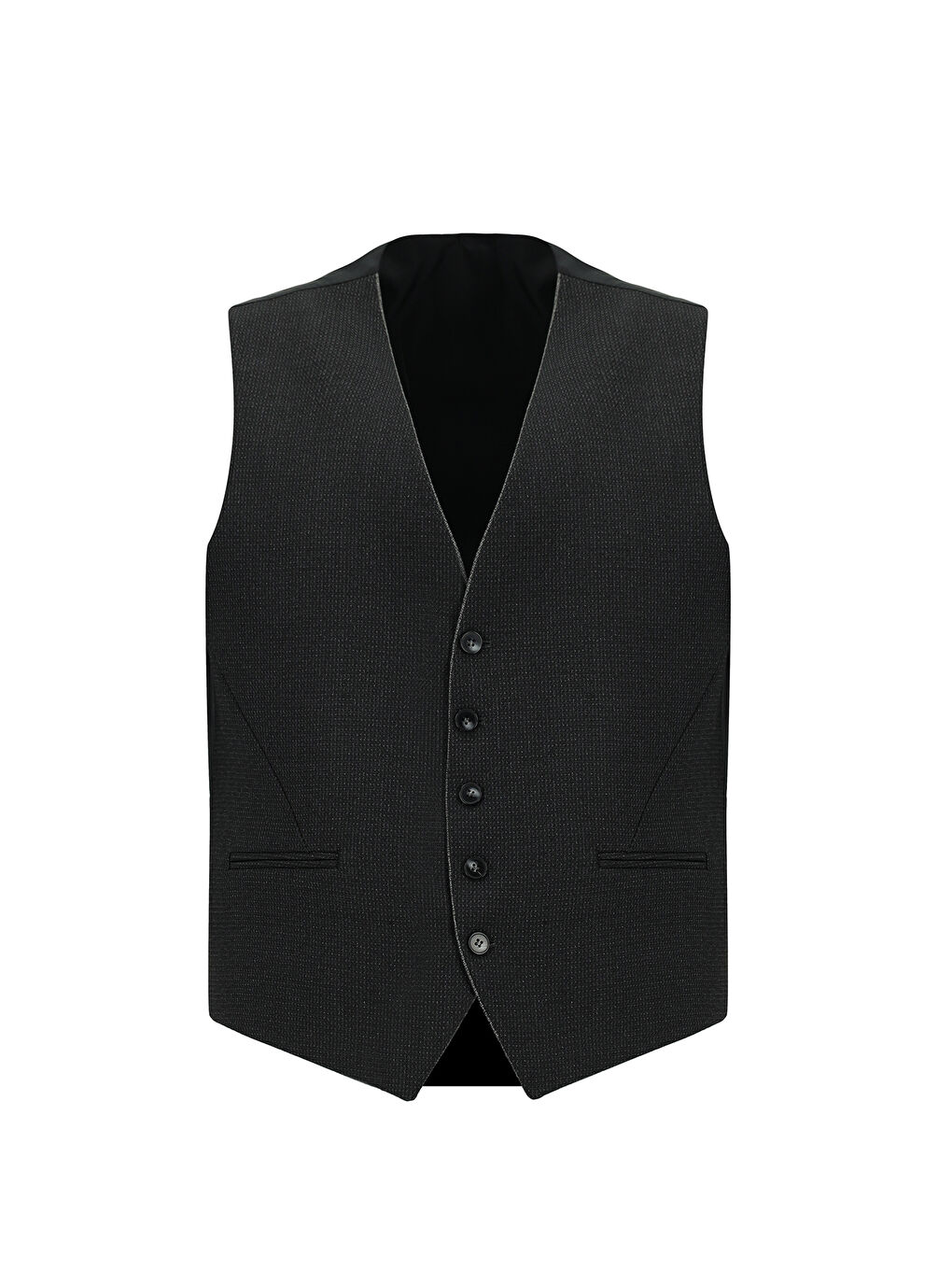 Gri Regular Fit Kombinli Yelekli Takım Elbise-6