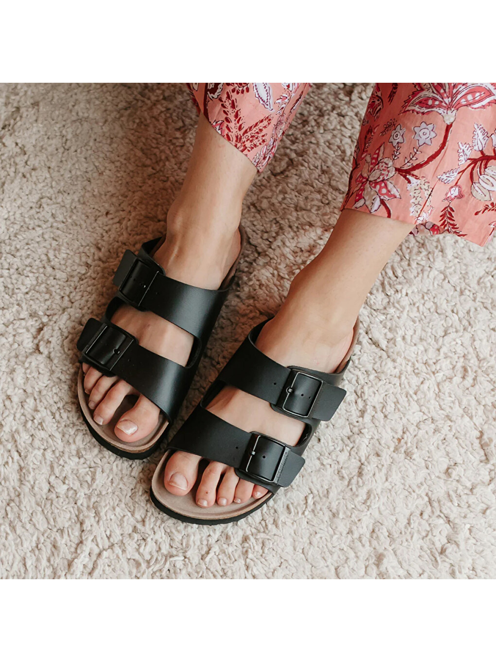 Siyah Kadın Terlik HAWAII G104363 Vegan Black-2