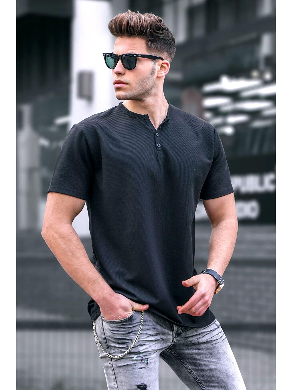 Siyah Oversize Tişört 5375