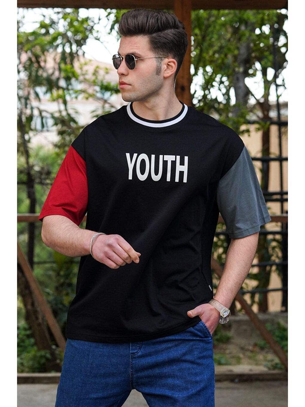 Siyah Erkek %100 Pamuk Tişört 5214
