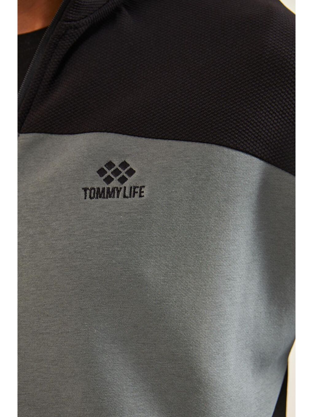 TOMMYLIFE Haki Fermuarlı Erkek Sweatshirt - 88314 - 3