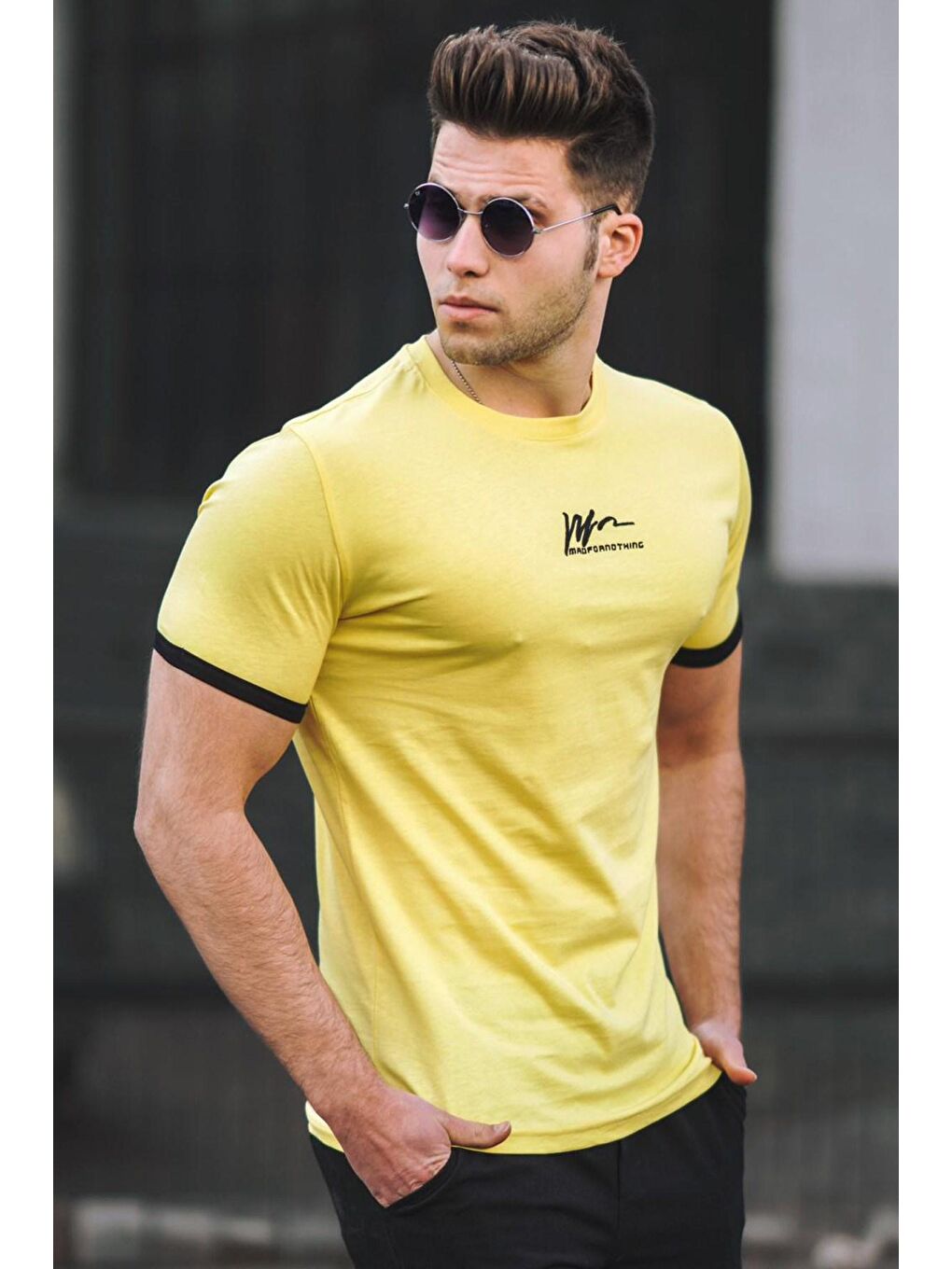 Sarı Erkek Tişört 5200