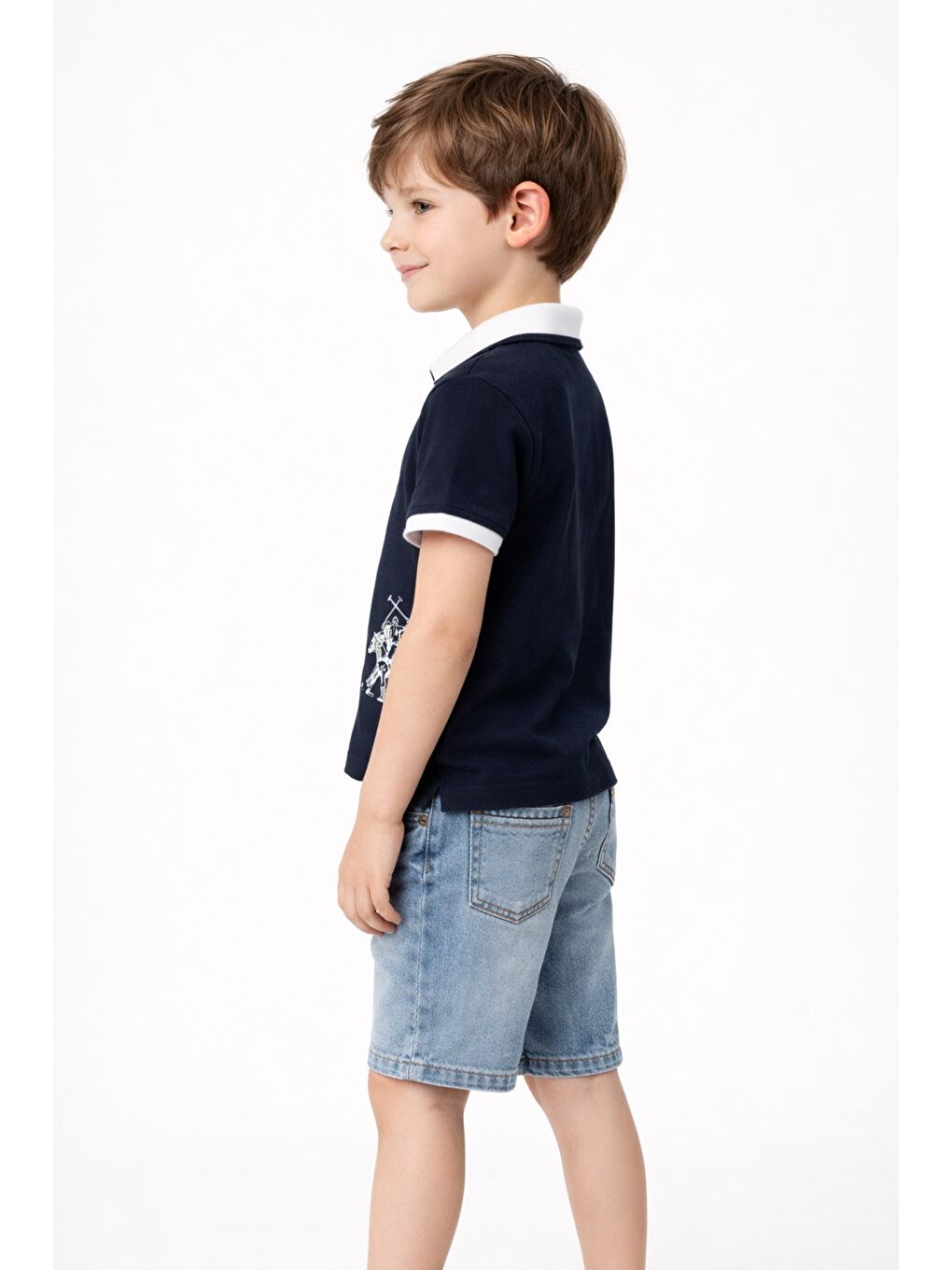 Siyah Tarz Lakos Asker Desenli Belden Ayarlanabilir Kısa Kollu Şortlu 2'li Takım Çocuk ve Bebek Giyim-2