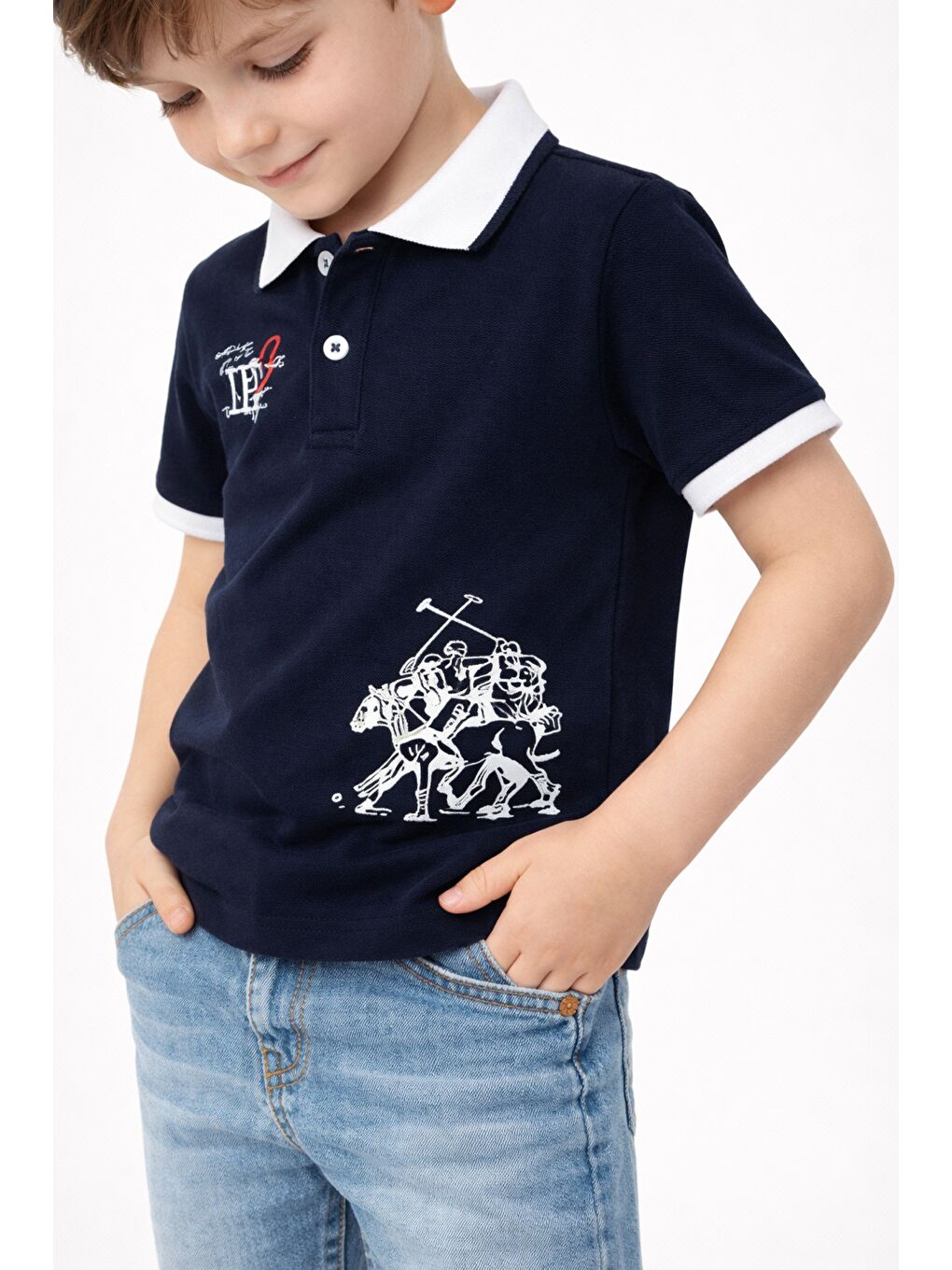 Siyah Tarz Lakos Asker Desenli Belden Ayarlanabilir Kısa Kollu Şortlu 2'li Takım Çocuk ve Bebek Giyim-3