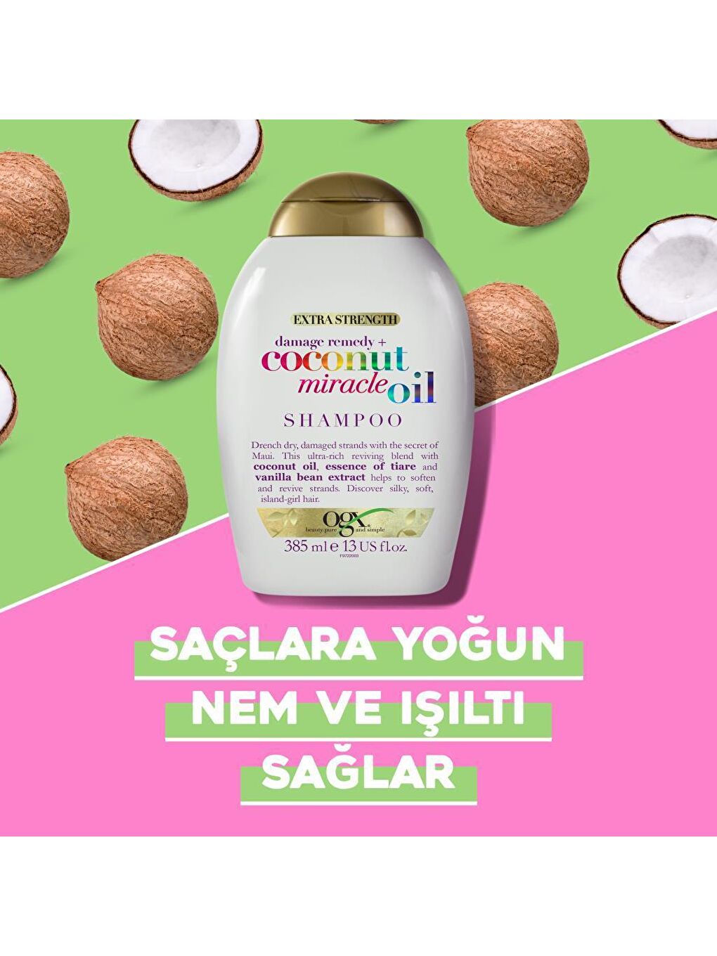 OGX Renksiz Yıpranma Karşıtı Coconut Miracle Oil Sülfatsız Şampuan 385 ml - 4