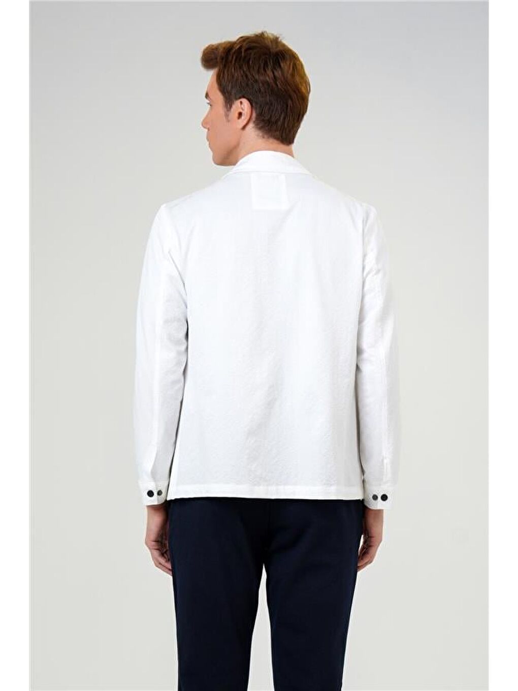 Beyaz Slim Armürlü Mont-3