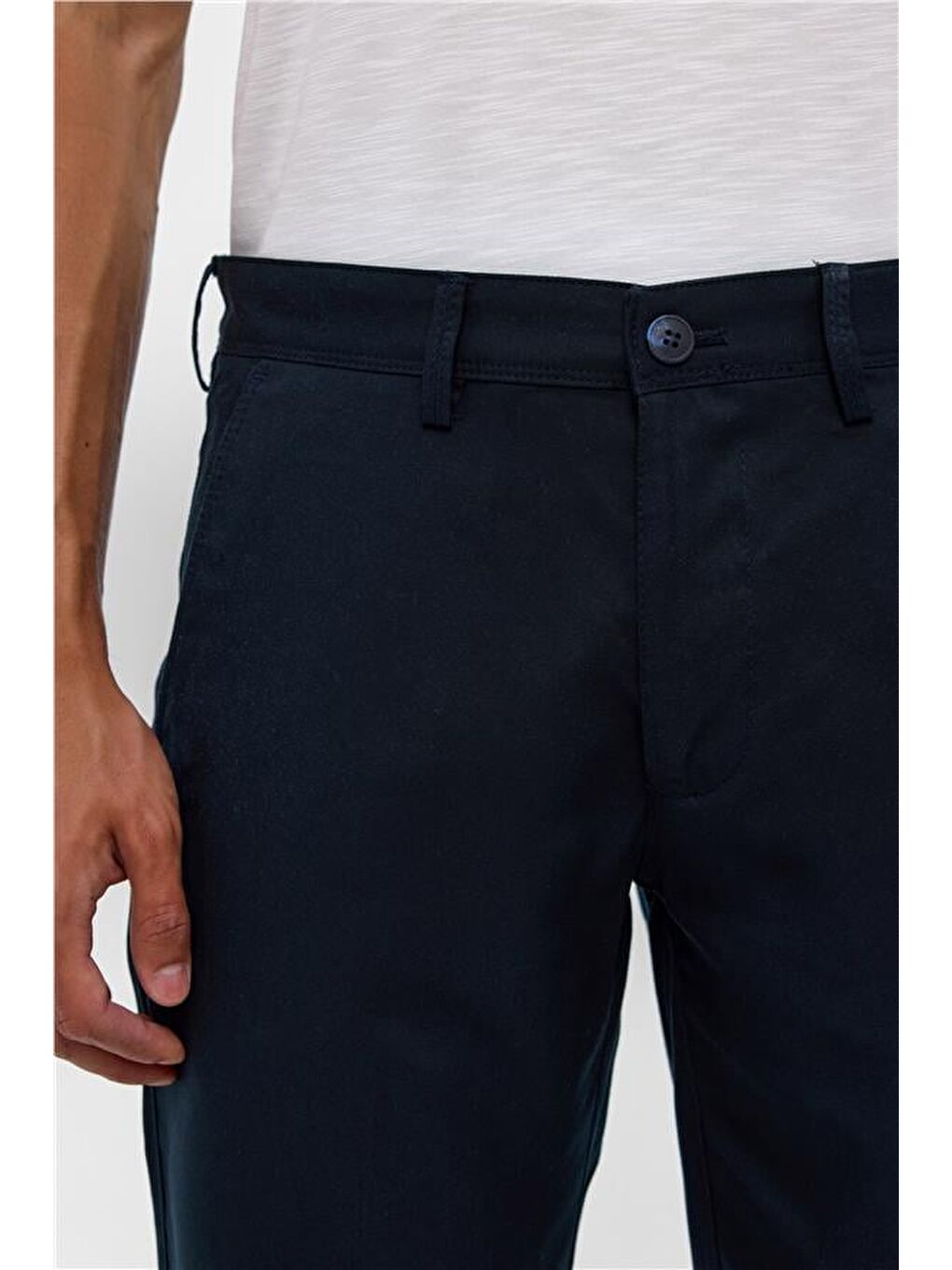 Lacivert Regular Düz Bermuda Şort-3