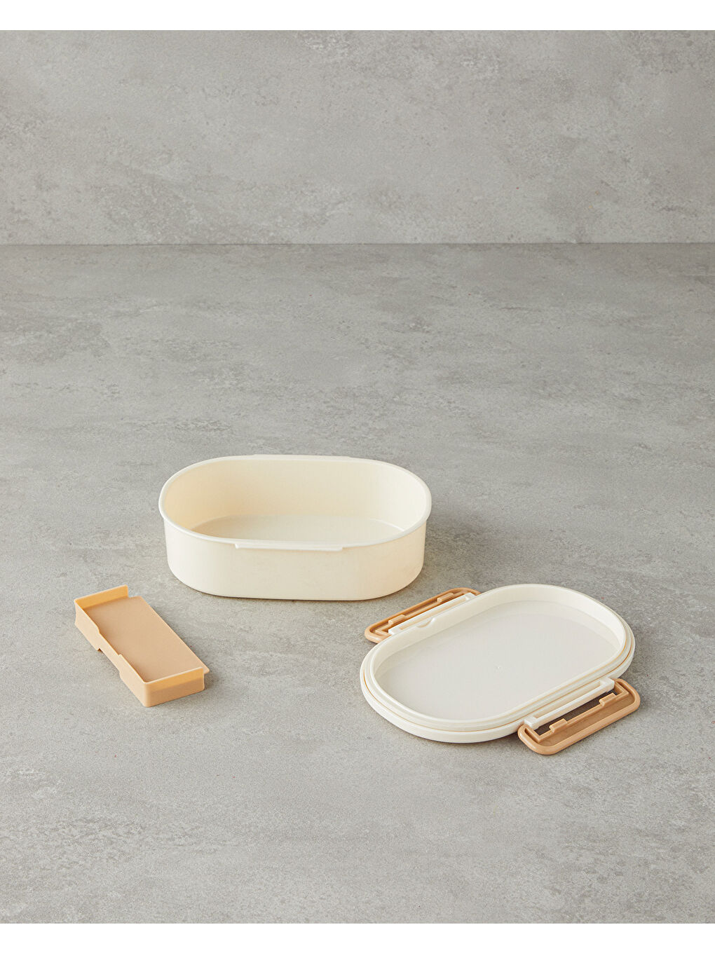 Ekru Frady Plastik Lunch Box Krem-2