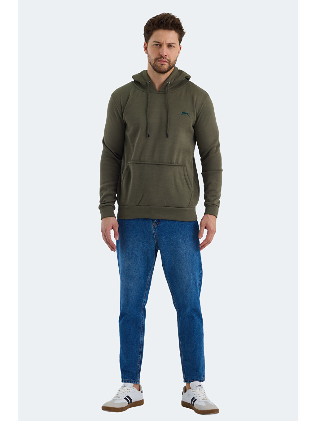 KEANS  Erkek Hoodie Haki-6