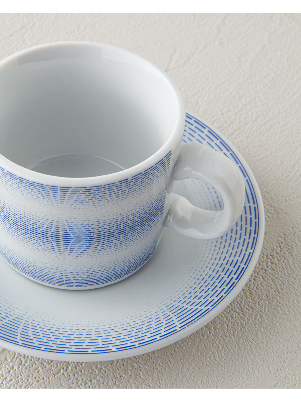 Elisa Porselen Kahve Fincan Takımı 12 Parça 6 Kişilik Mavi-3