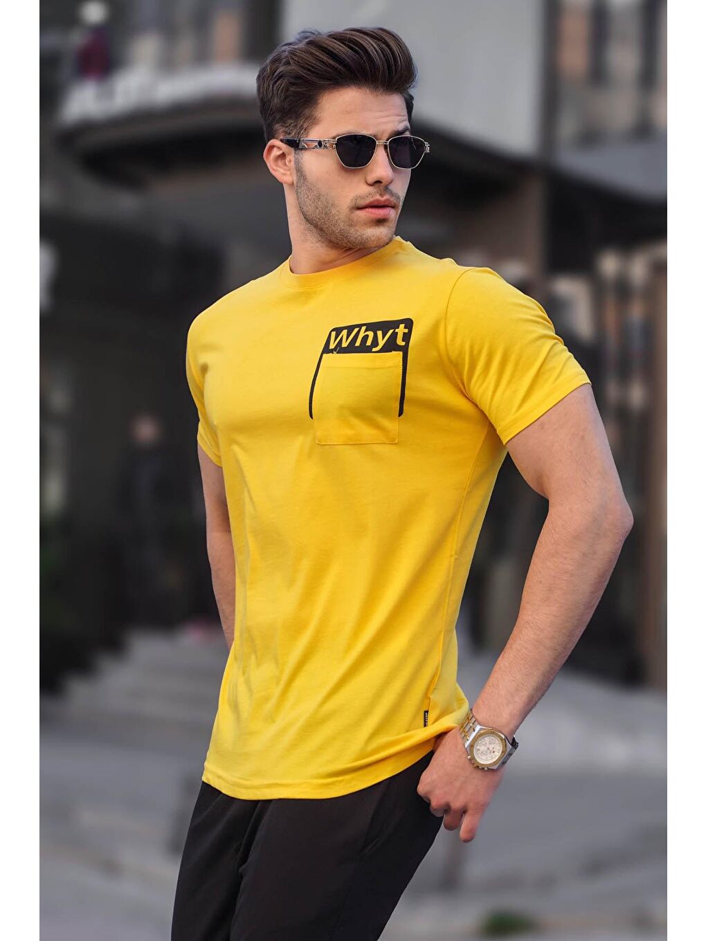 Sarı Erkek Tişört 4959