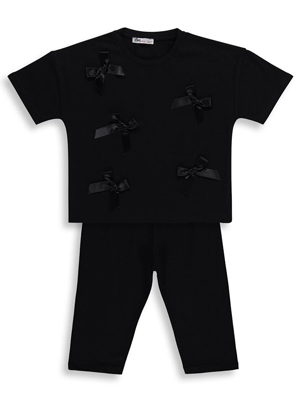 Girls Fiyonklu 6-9 Yaş Takım - Siyah