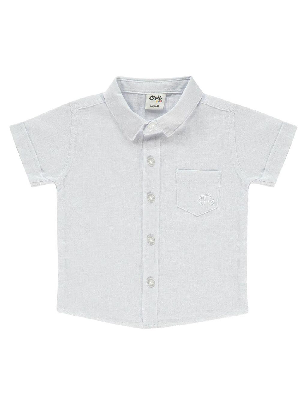 Baby Erkek Bebek Gömlek 6-18 Ay Beyaz