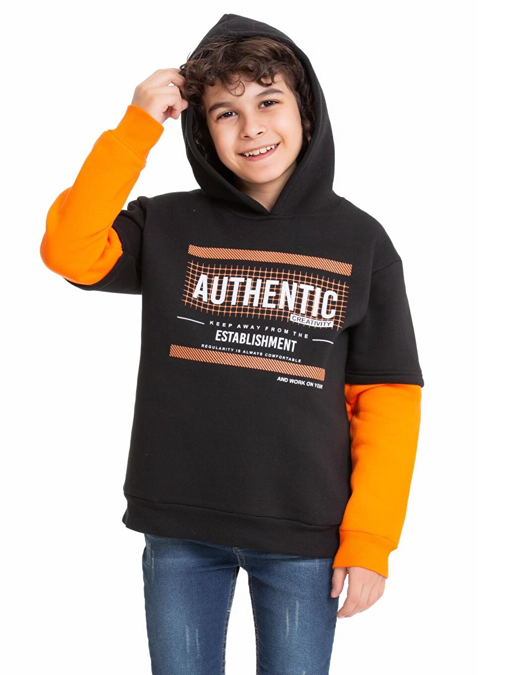 Myhanne Turuncu Authentic Baskılı Sweat 54457