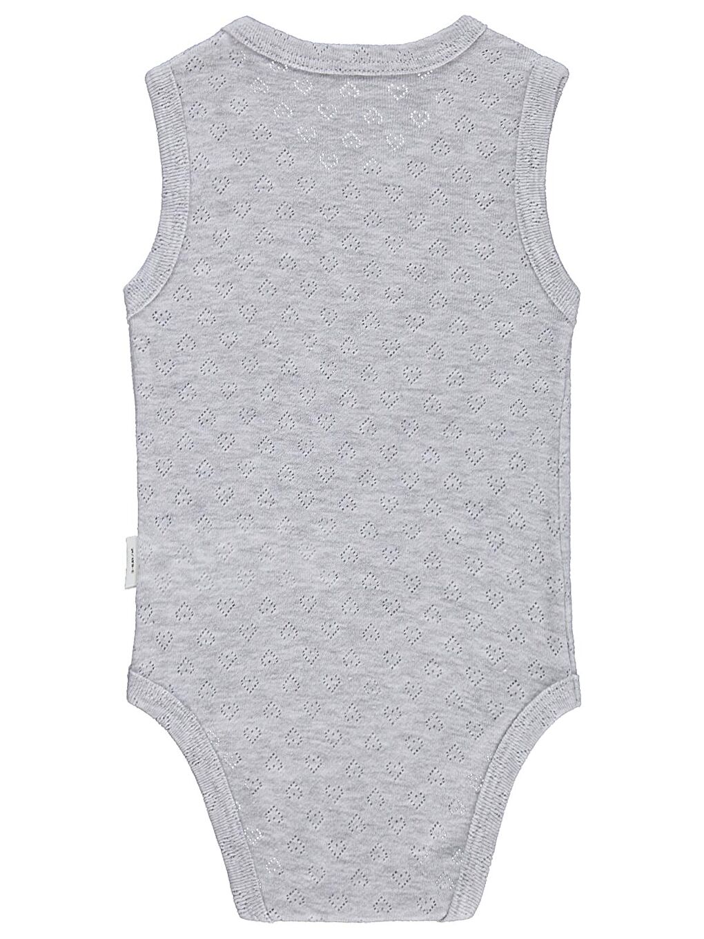 Baby Jakarlı 3-36 Ay Çıtçıtlı Badi - Gri-1