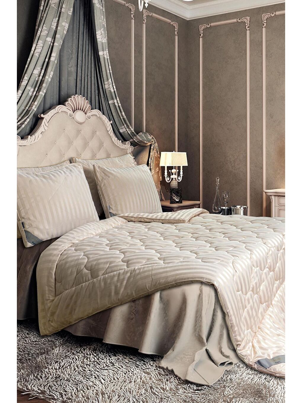 Majesti Yorgan Tek Kişilik Bej