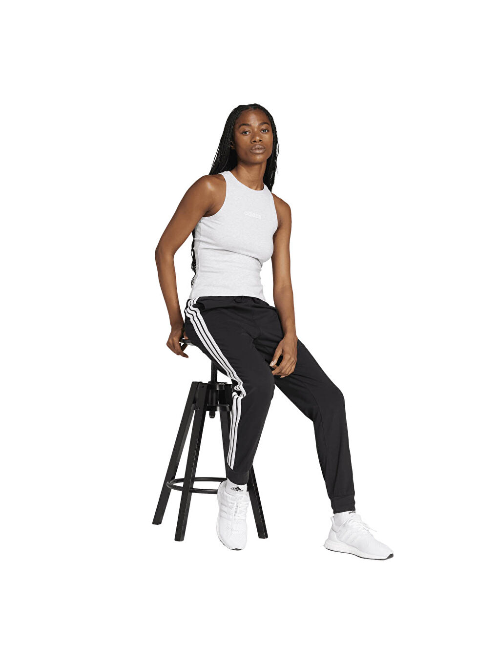 3-Stripes Essentials Kadın Siyah Eşofman Altı-3