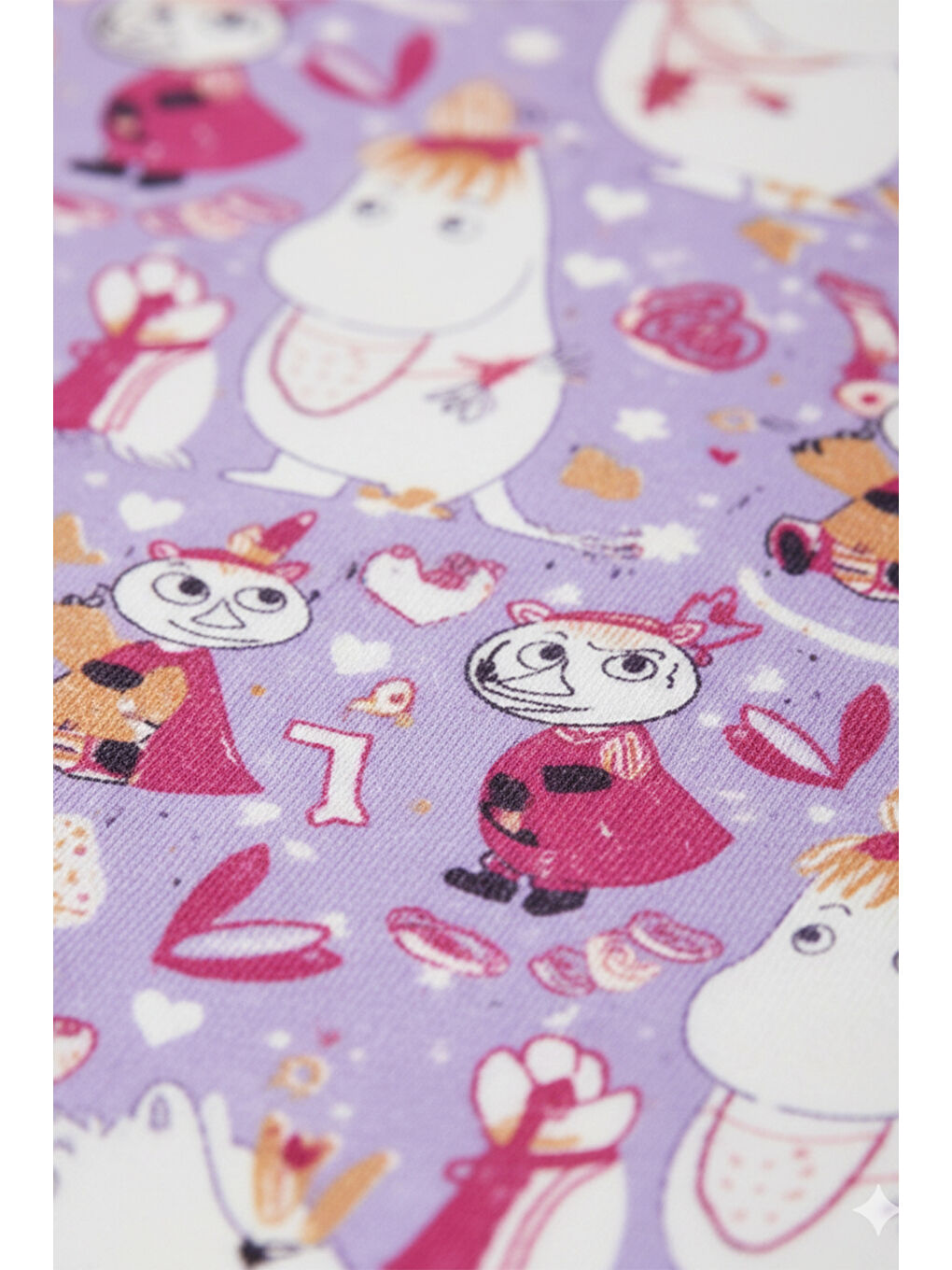 Kadın Desenli Önü Düğmeli Suprem Pijama Takımı 0399 Mor02-1