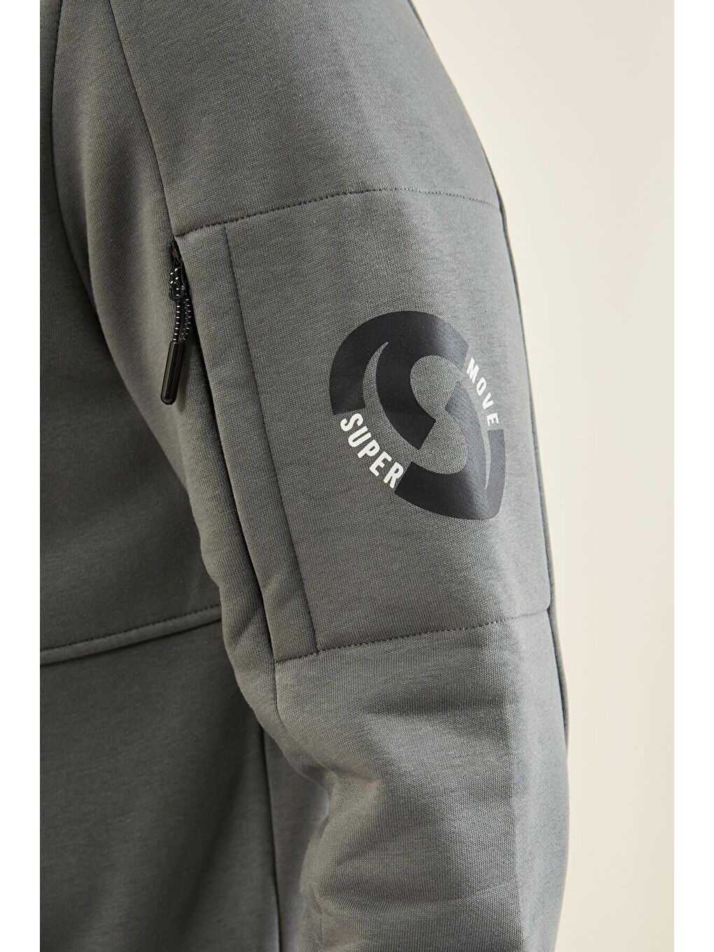 Haki Rahat Form Erkek Kapüşonlu Sweatshirt - 88298-4