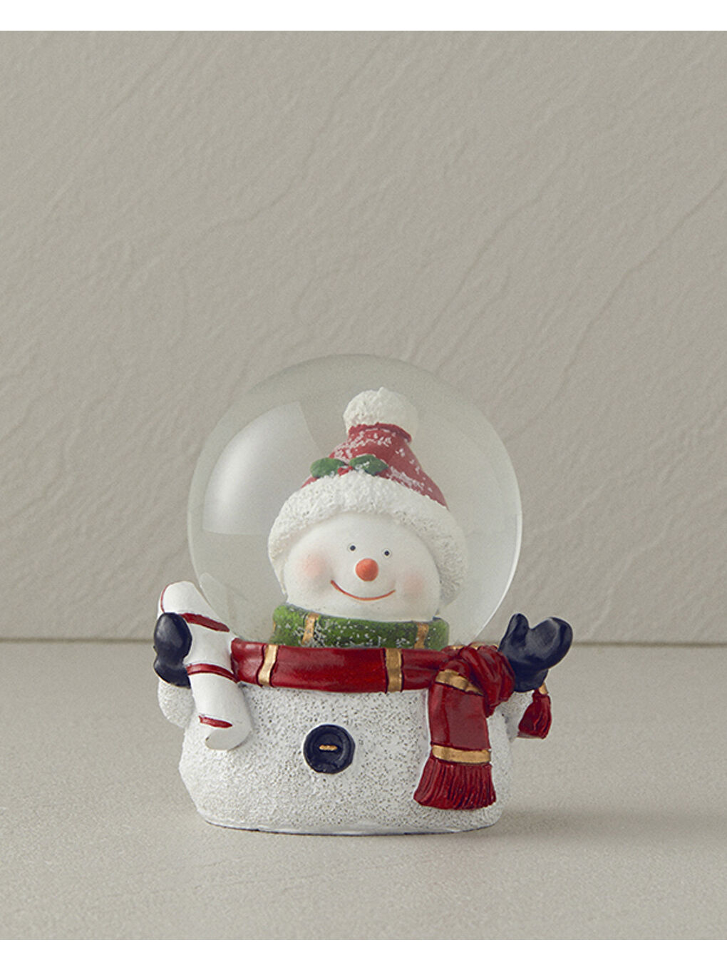 Happy Snowman Yılbaşı Kar Küresi 6,5x8,3x9 cm Beyaz