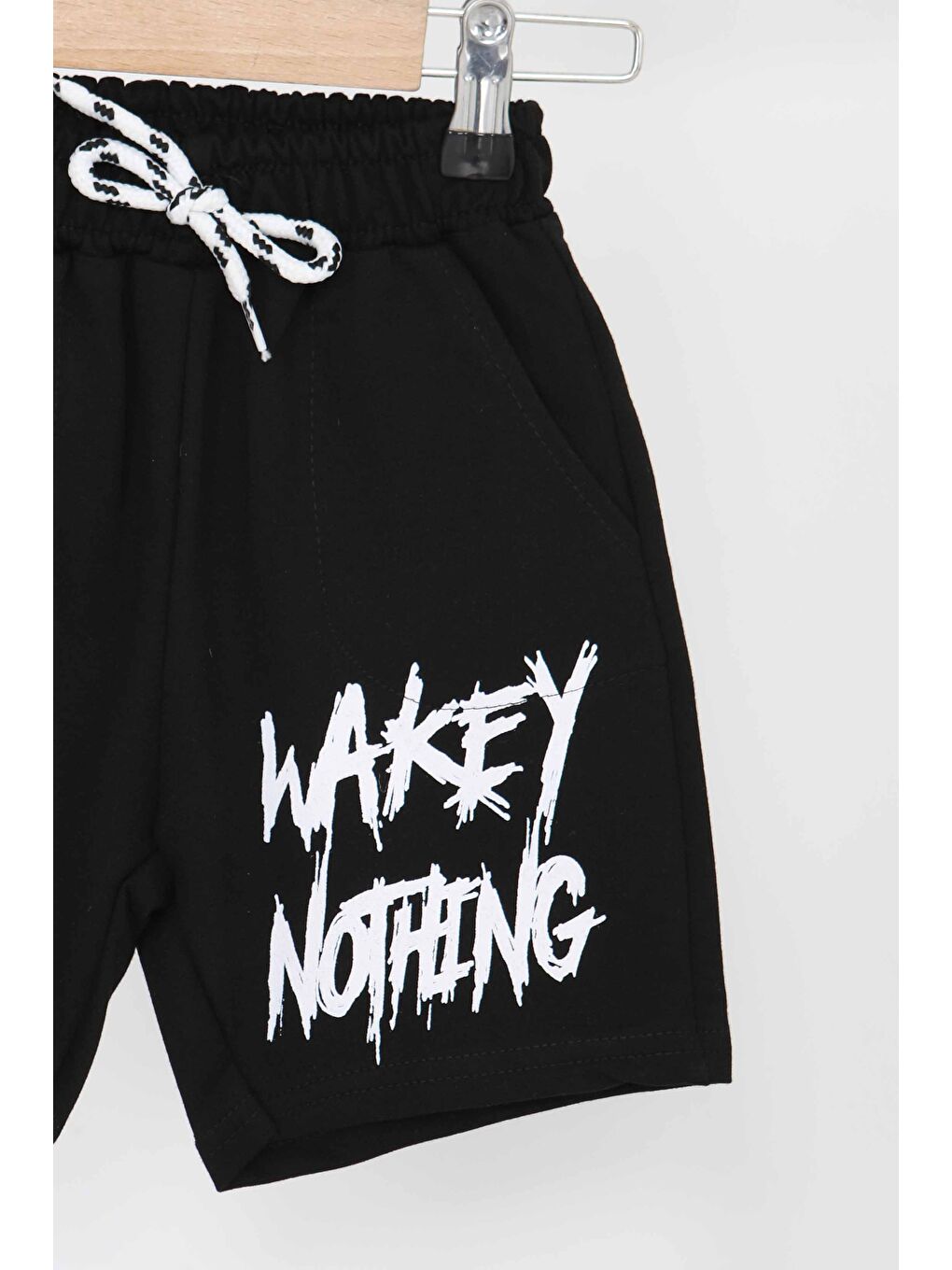 Erkek Çocuk Siyah Baskılı Şort - 27343-1