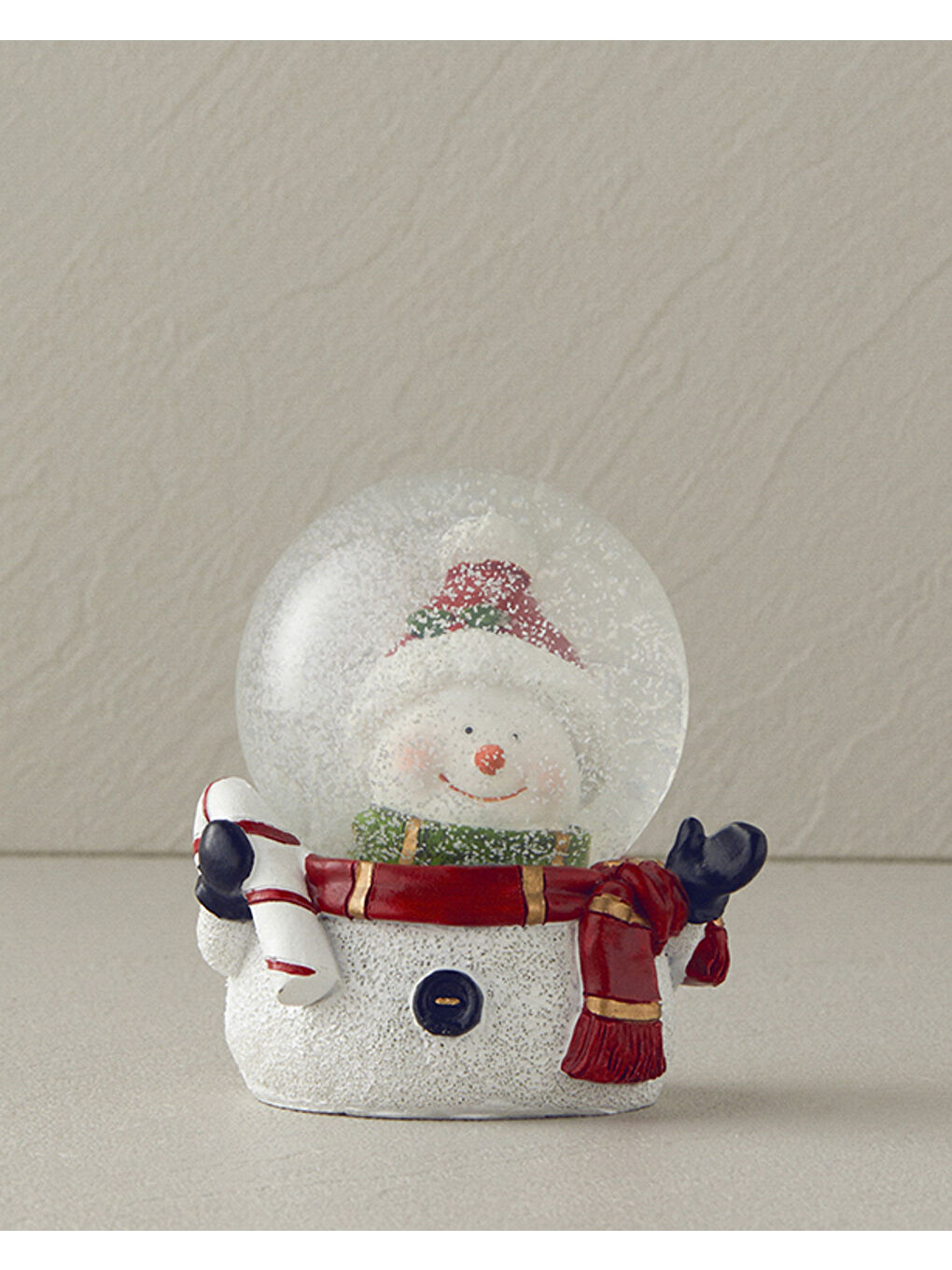 Happy Snowman Yılbaşı Kar Küresi 6,5x8,3x9 cm Beyaz-1