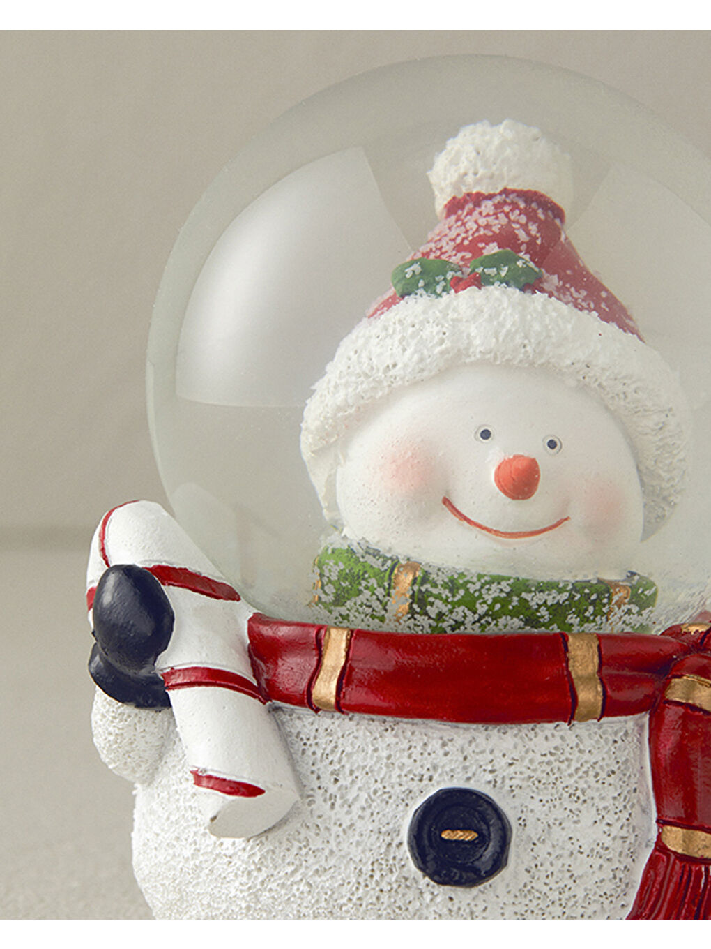 Happy Snowman Yılbaşı Kar Küresi 6,5x8,3x9 cm Beyaz-2