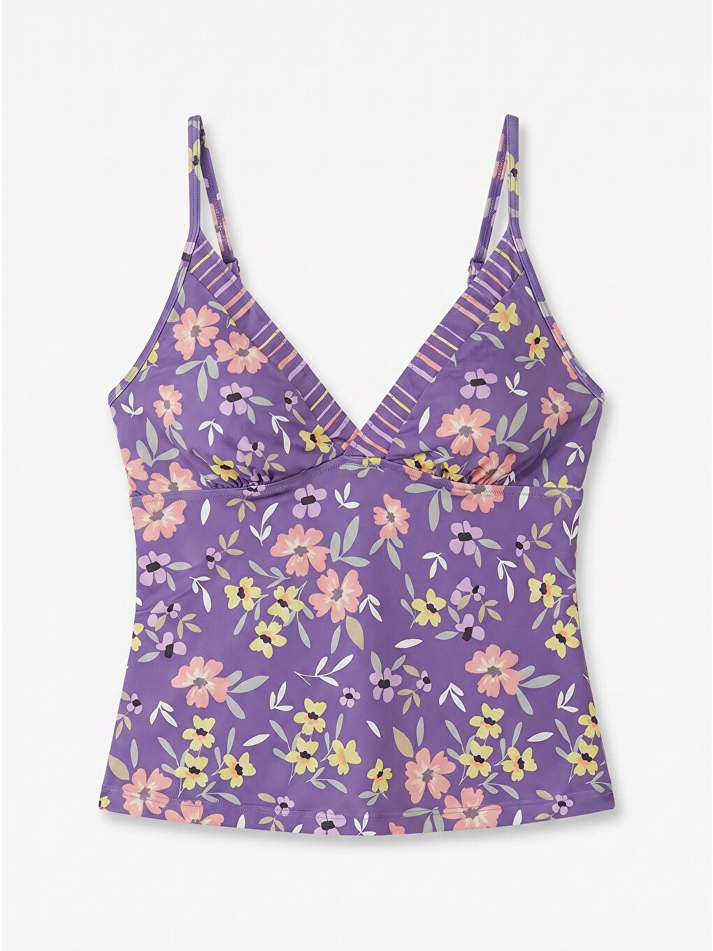 Karışık Renkli Bloom Tek Üst Tankini