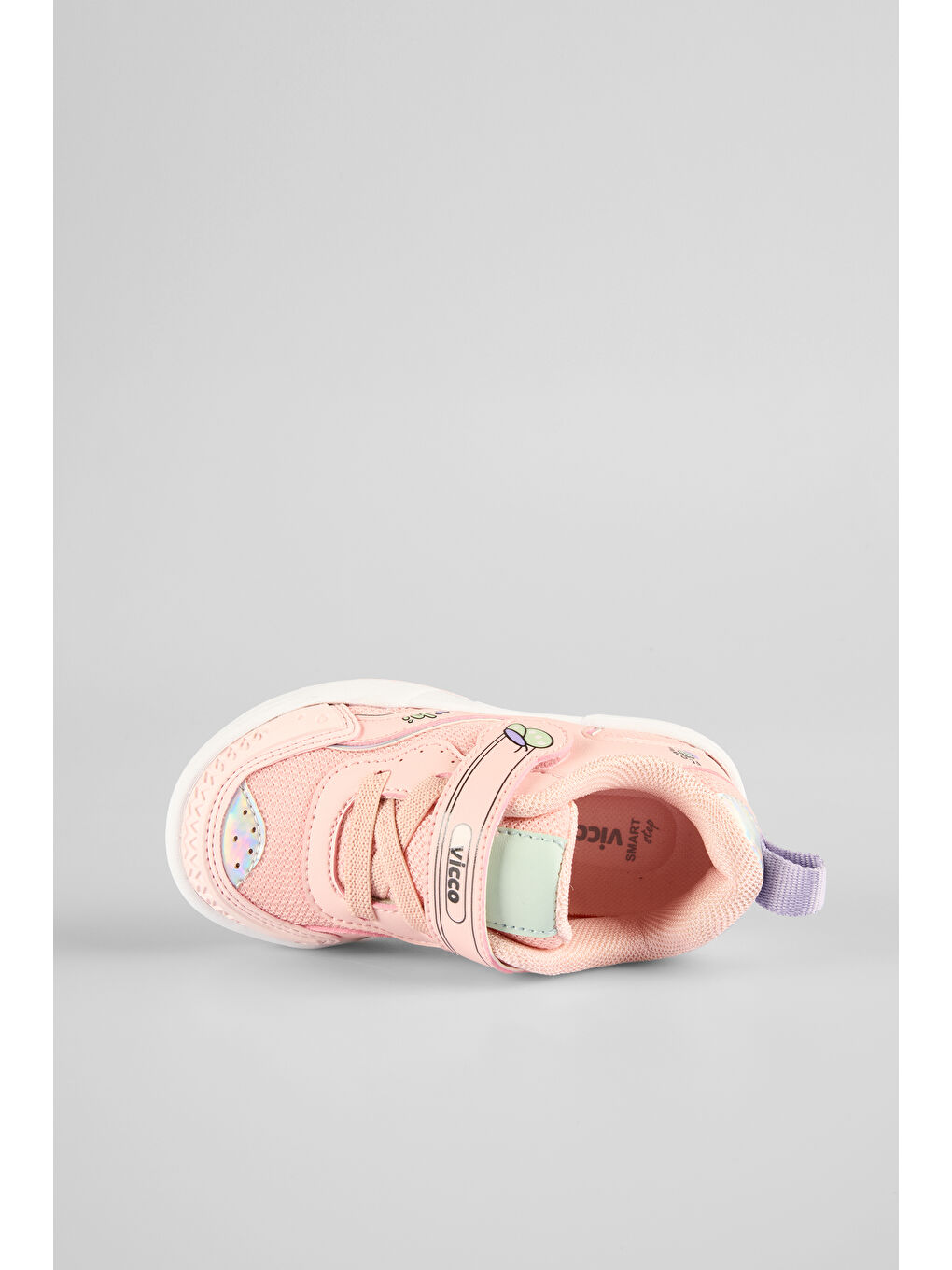 Pembe Repair Baskılı Kız Bebek Pudra Sneaker-2