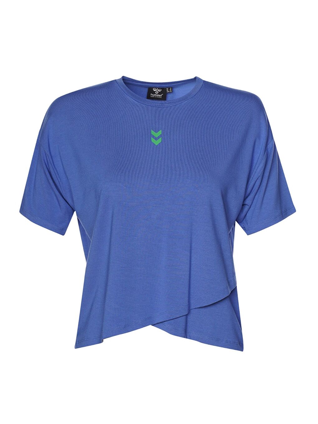 Borneo Kadın Mavi Yuvarlak Yaka Tişört-1