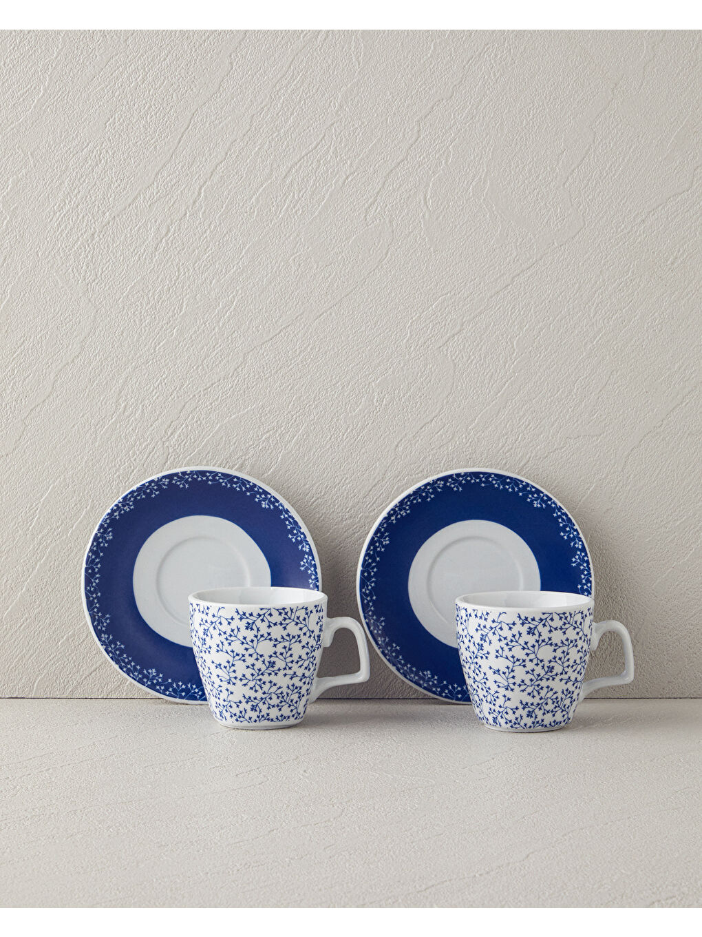 Frezya Porselen Kahve Fincan Takımı 4 Parça 2 Kişilik Mavi-1