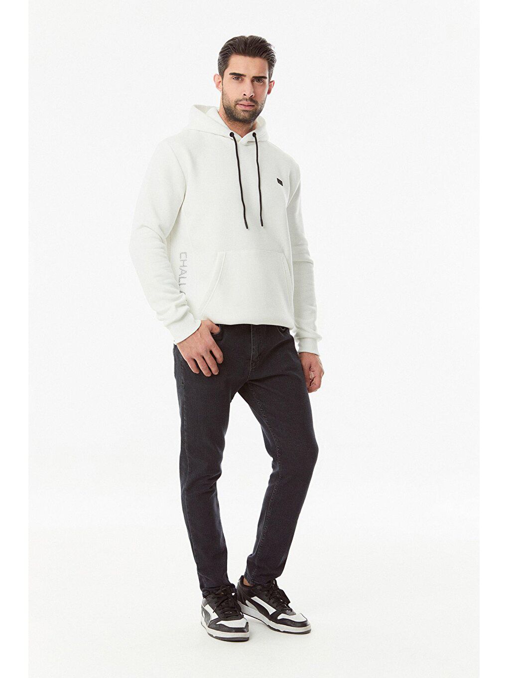 Antrasit Slim Fit Jean Pantolon-1