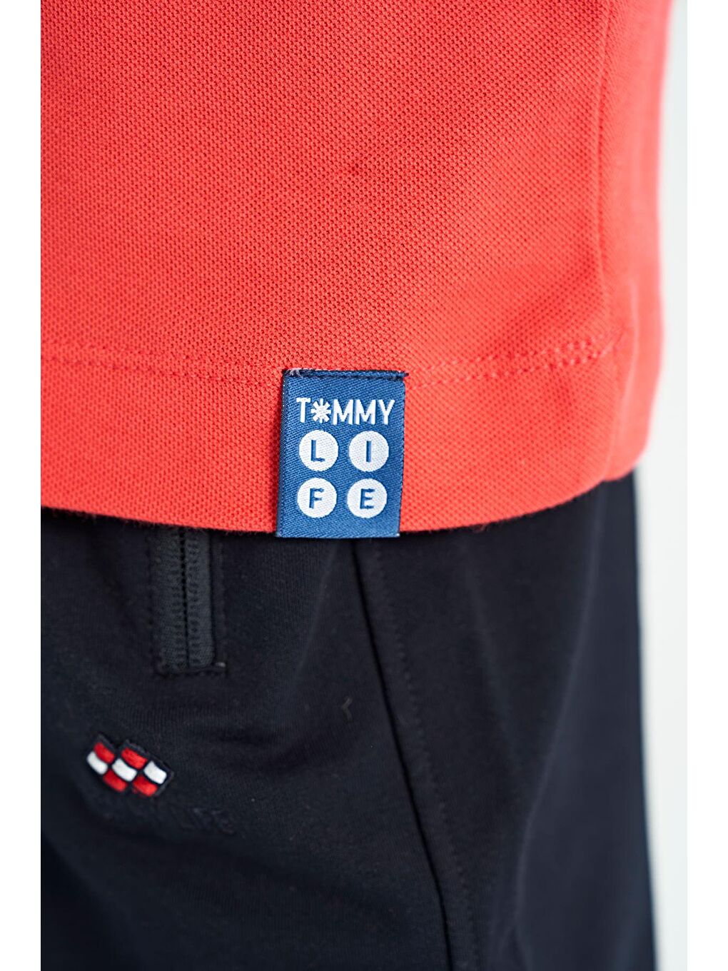 TOMMYLIFE Kırmızı Coral Renk Geçişli Nakış Detaylı Standart Kalıp Polo Yaka Erkek Çocuk T-Shirt - 11110 - 4