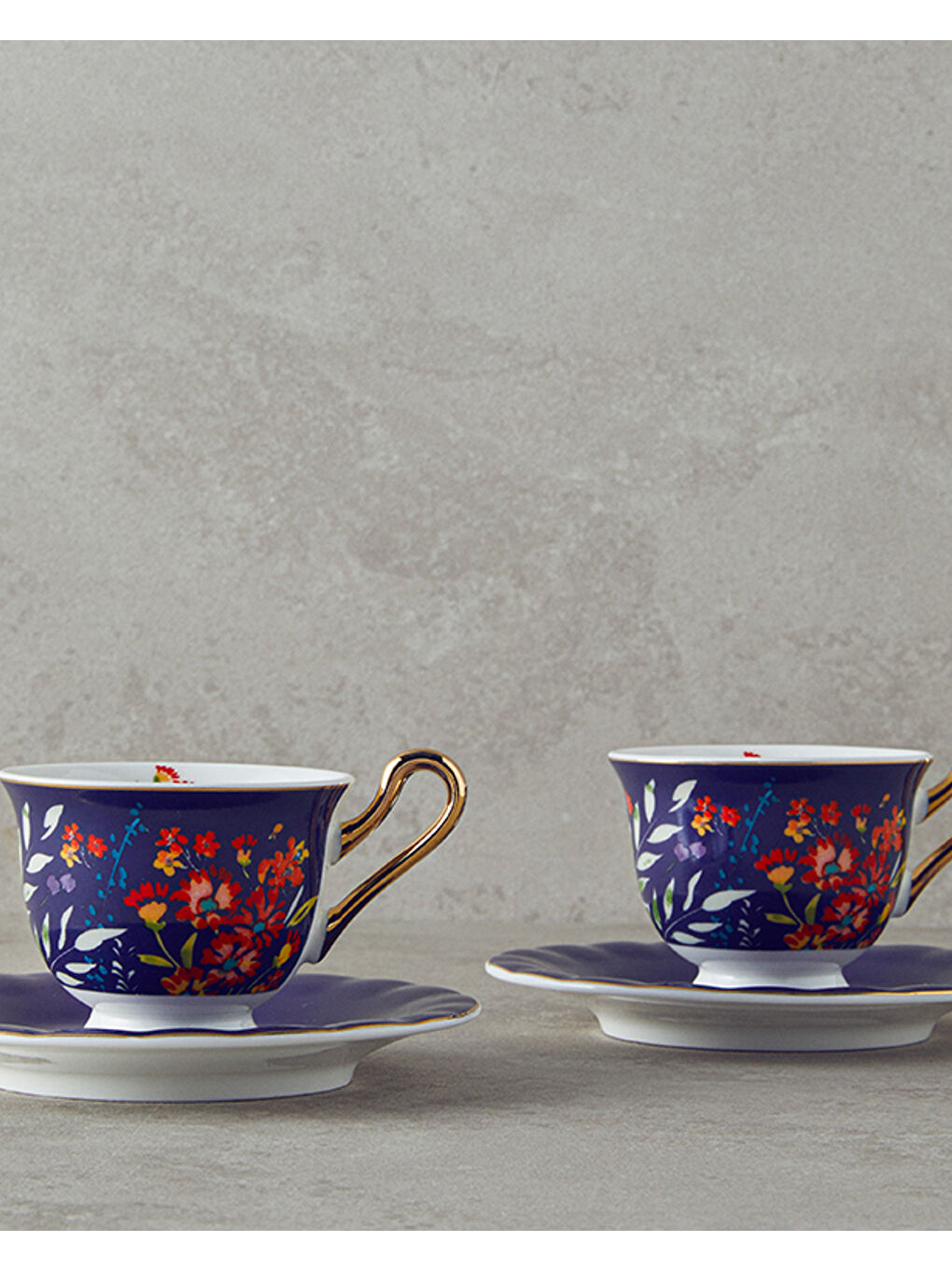 Miranda New Bone China 4 Parça 2 Kişilik Kahve Fincan Takımı Lacivert