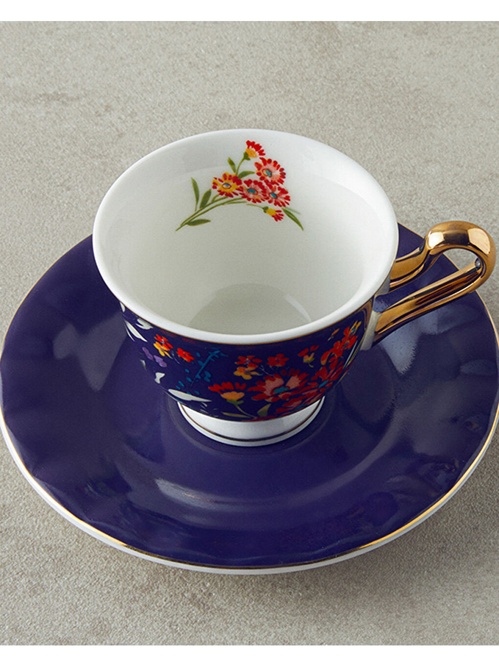 Miranda New Bone China 4 Parça 2 Kişilik Kahve Fincan Takımı Lacivert-2