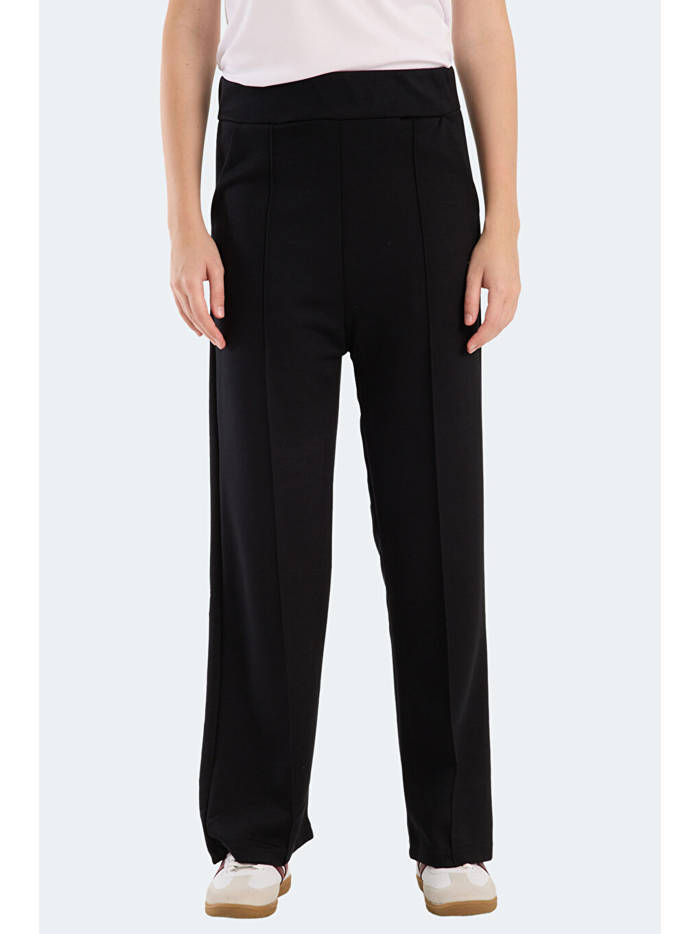 VILLE CZG Kadın Bol Paça Siyah Eşofman Altı-2