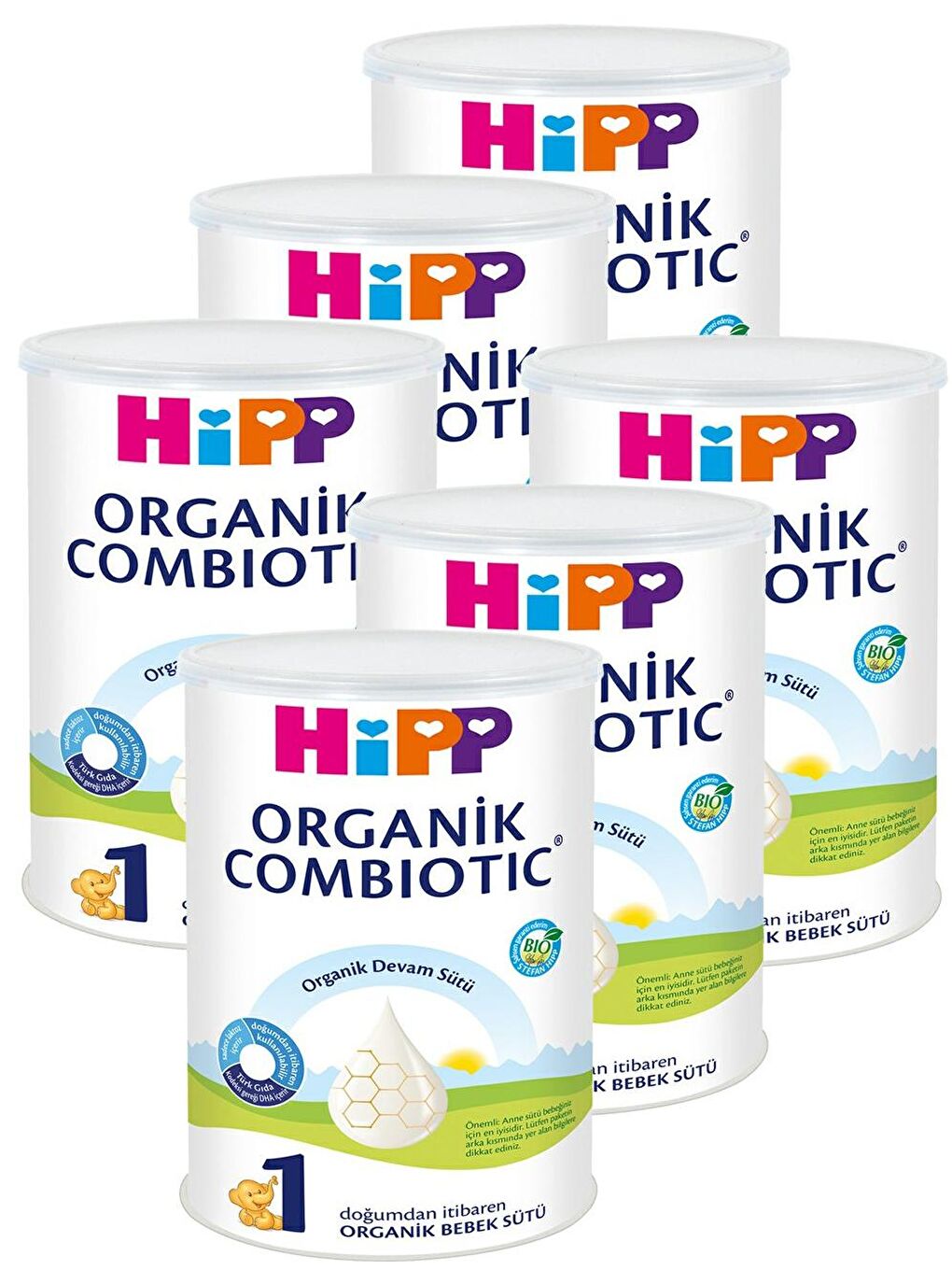 HiPP Renksiz 1 Organic Combiotic Bebek Sütü 350 gr x 6 Adet