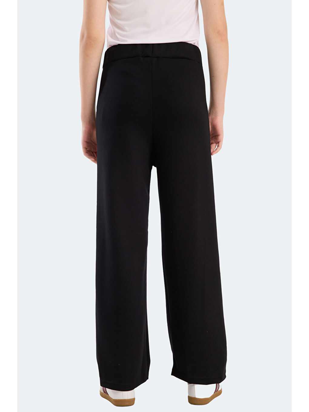 VILLE CZG Kadın Bol Paça Siyah Eşofman Altı-4