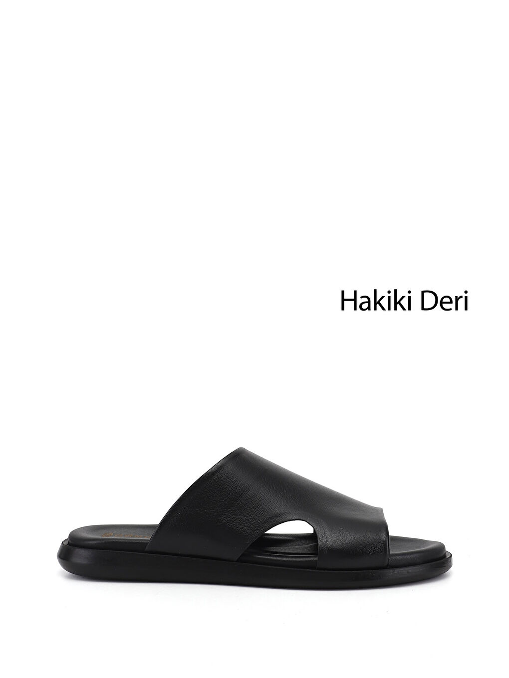 Siyah Erkek SİYAH Hakiki Deri Terlik