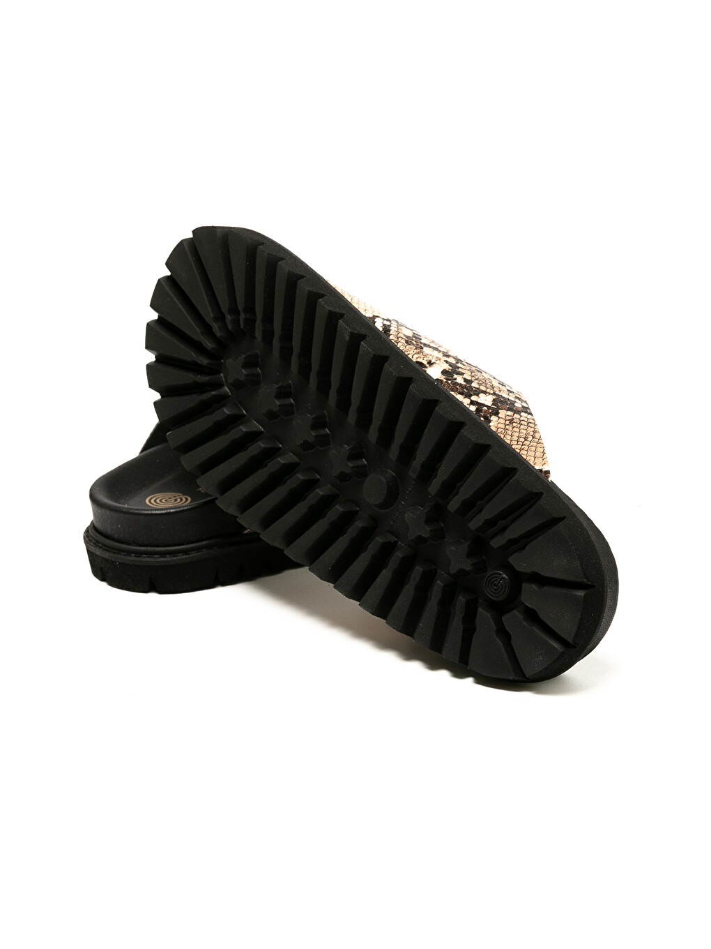 Kahverengi Kadın Terlik GALIA G106282 Vegan Snake Camel-5