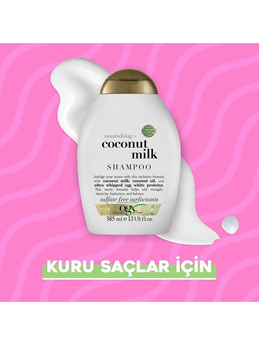 OGX Renksiz Besleyici Coconut Milk Sülfatsız Şampuan 385 ml - 3