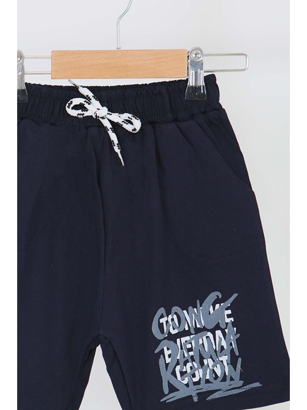 Erkek Çocuk Lacivert Baskılı Şort - 27330-1