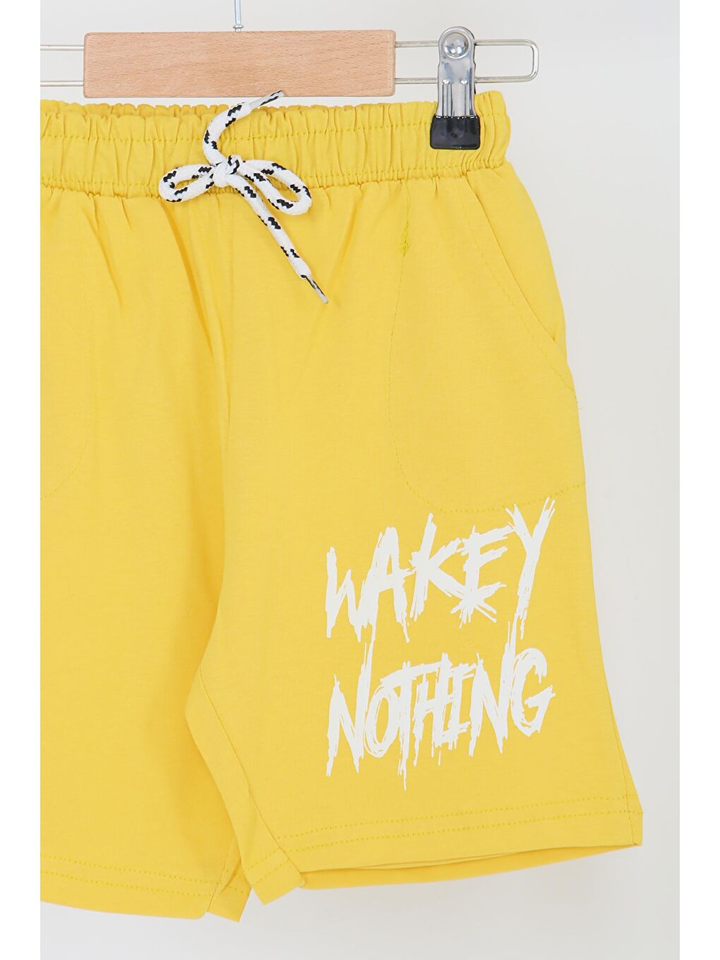 Sarı Erkek Çocuk Sari Baskılı Şort - 27343-1