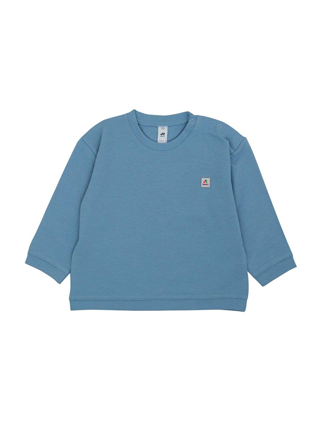 Jrmori Mavi Omzu Çıtçıtlı Basic Sweatshirt