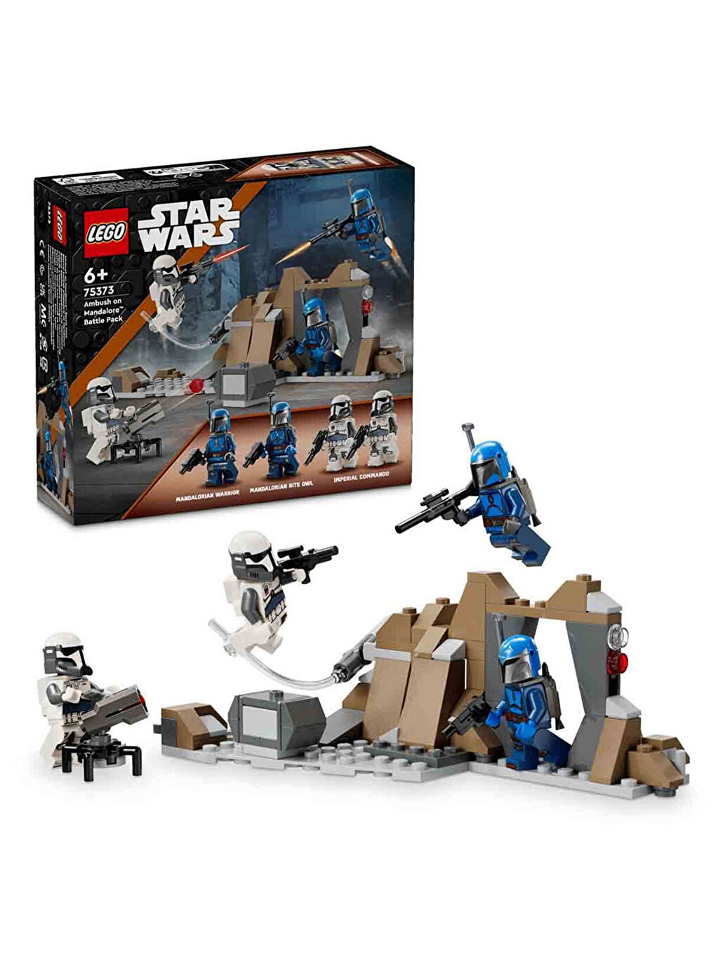 Lego Renksiz Star Wars Mandalore Pususu Savaş Paketi Seti 75373