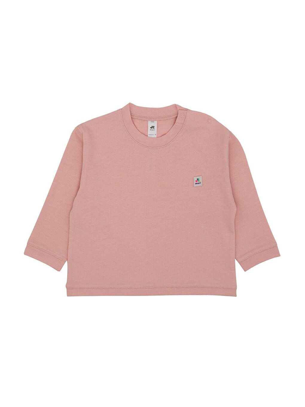 Jrmori Pembe Omzu Çıtçıtlı Basic Sweatshirt