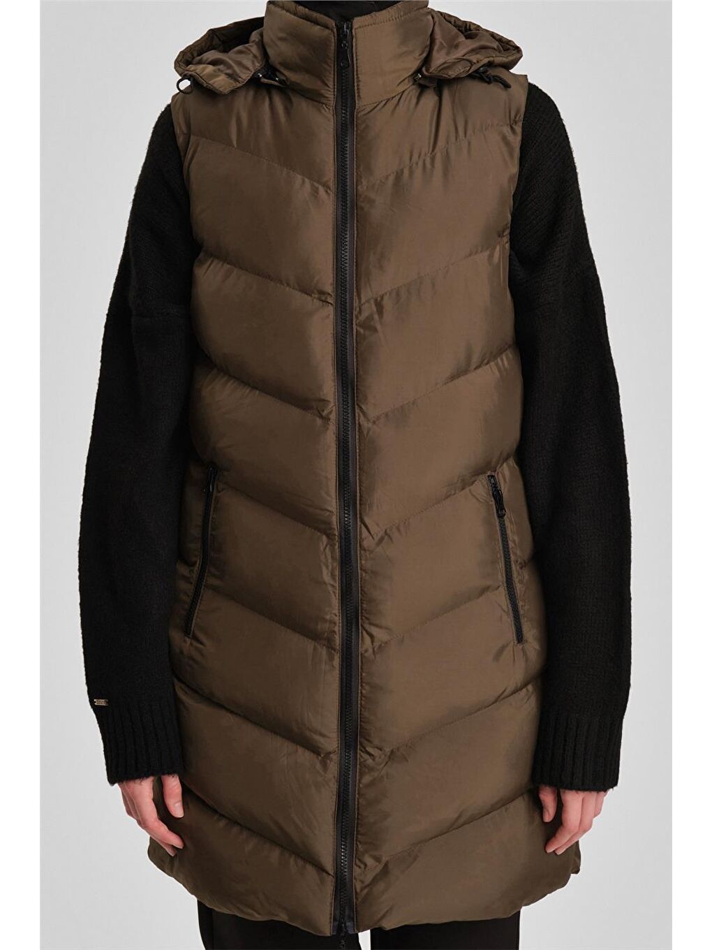 Yeşil Kapitone Mont 23Kd8306 Haki-4