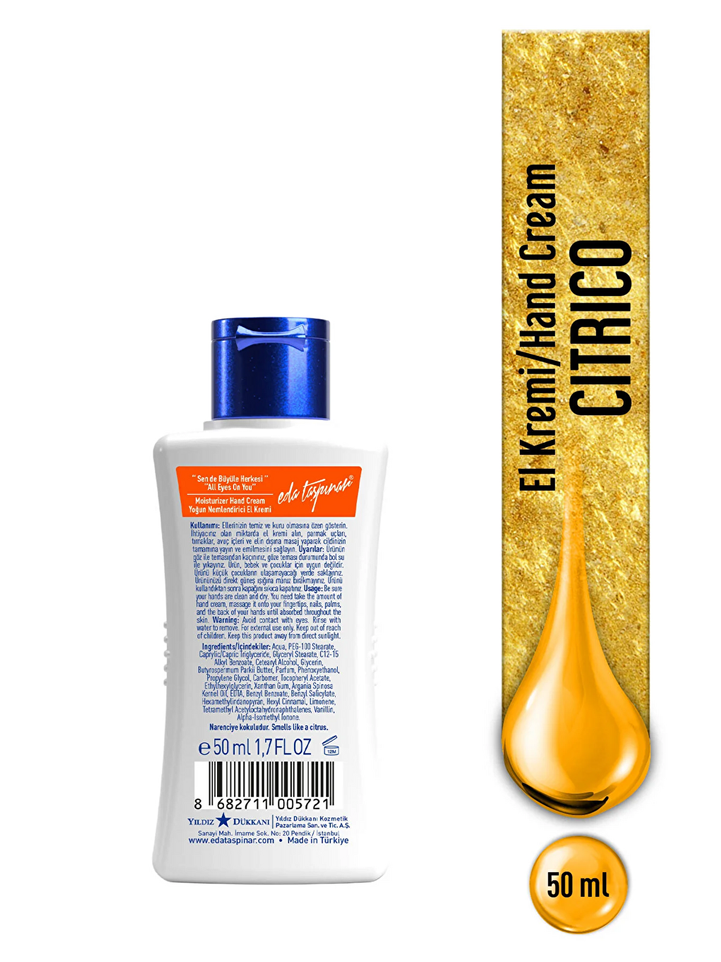 Citrico El Kremi Yoğun Nemlendirici , Yumuşak Cilt , Nemlendirici Bakım - 50ML (EGY0037)-1