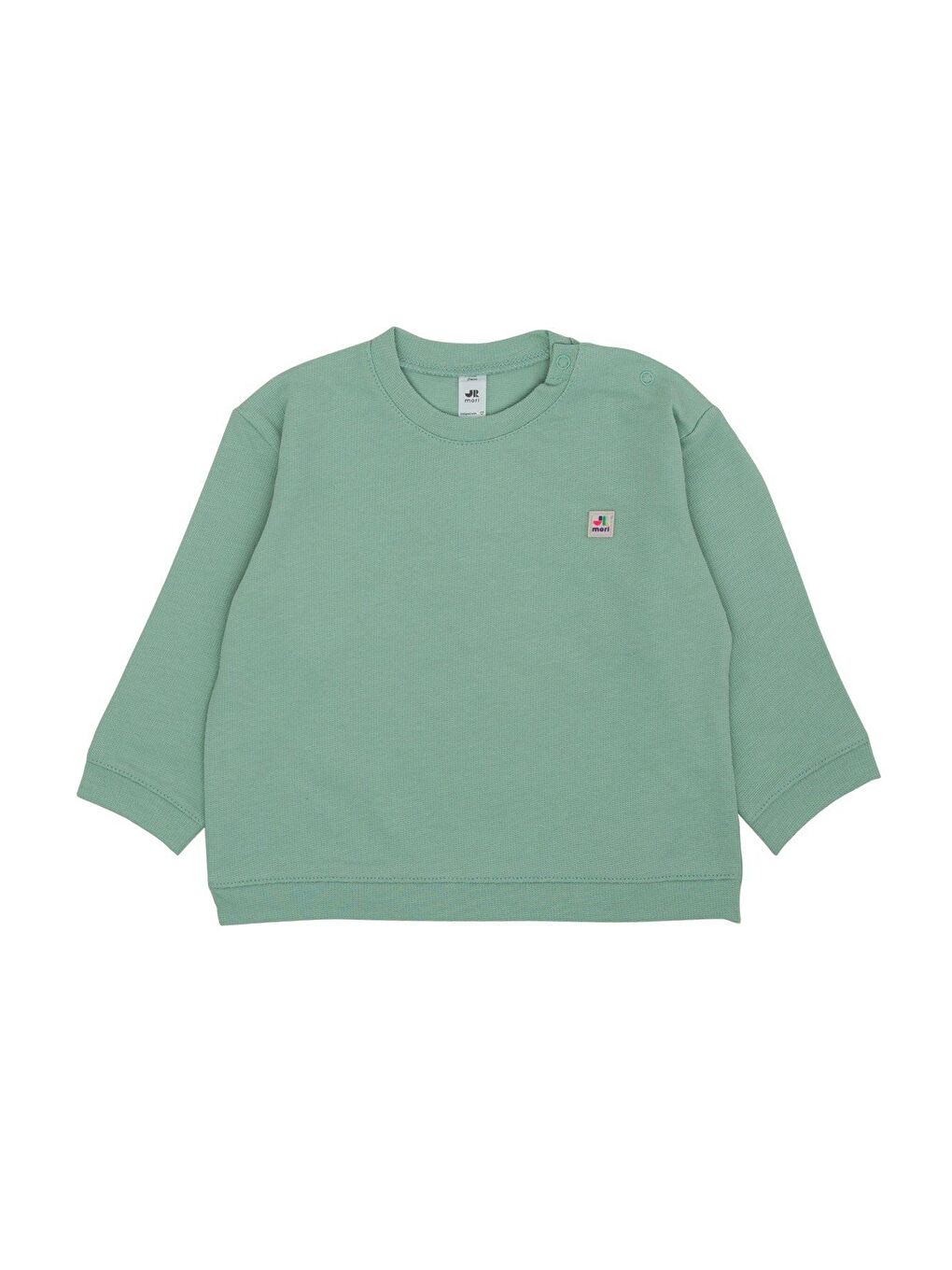 Jrmori Yeşil Omzu Çıtçıtlı Basic Sweatshirt